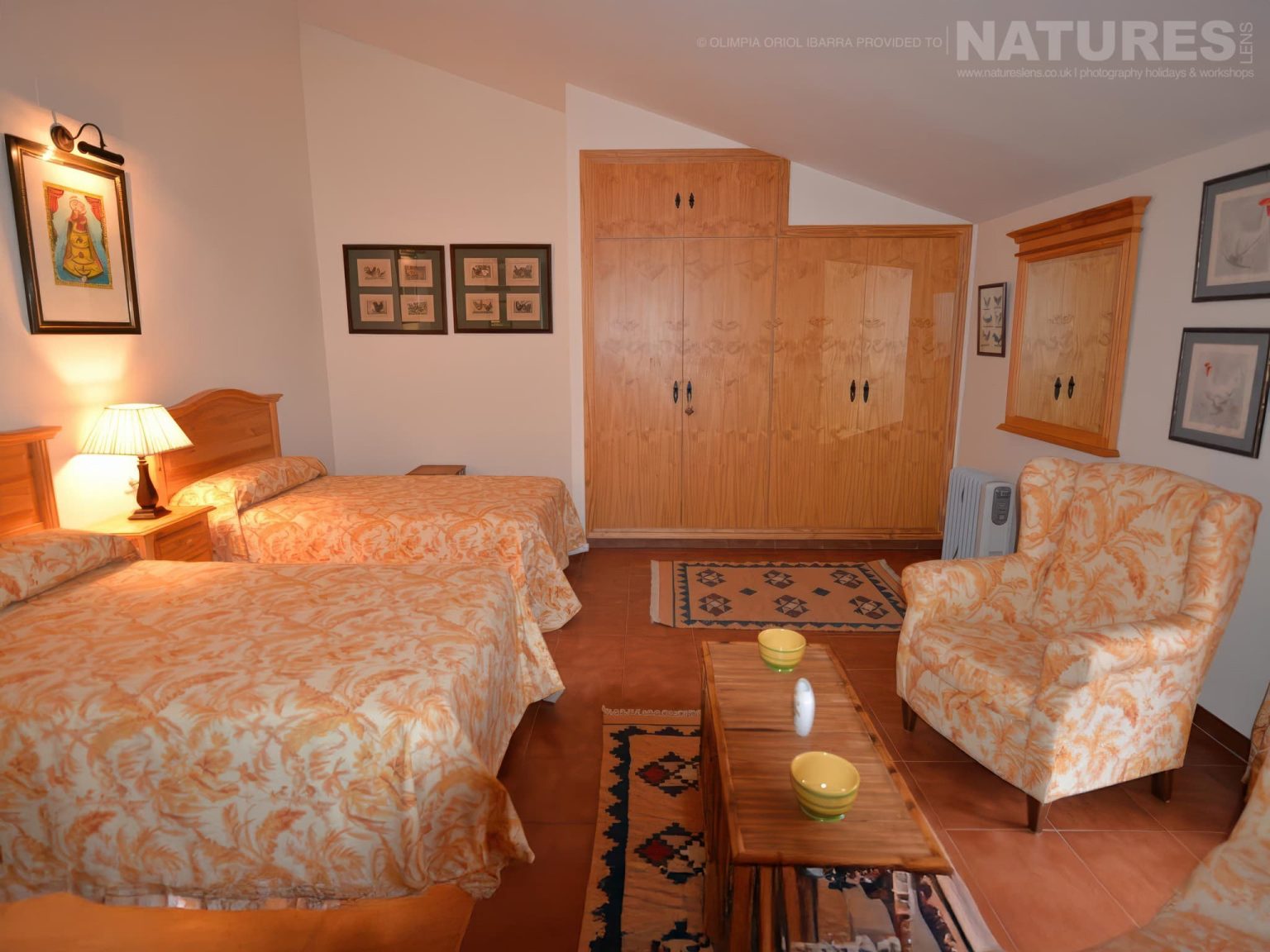 One Of The Bedrooms Found Within The Casa The Accommodation On The Estate Used For The Natureslens Birds Of Extremadura Photography Holiday